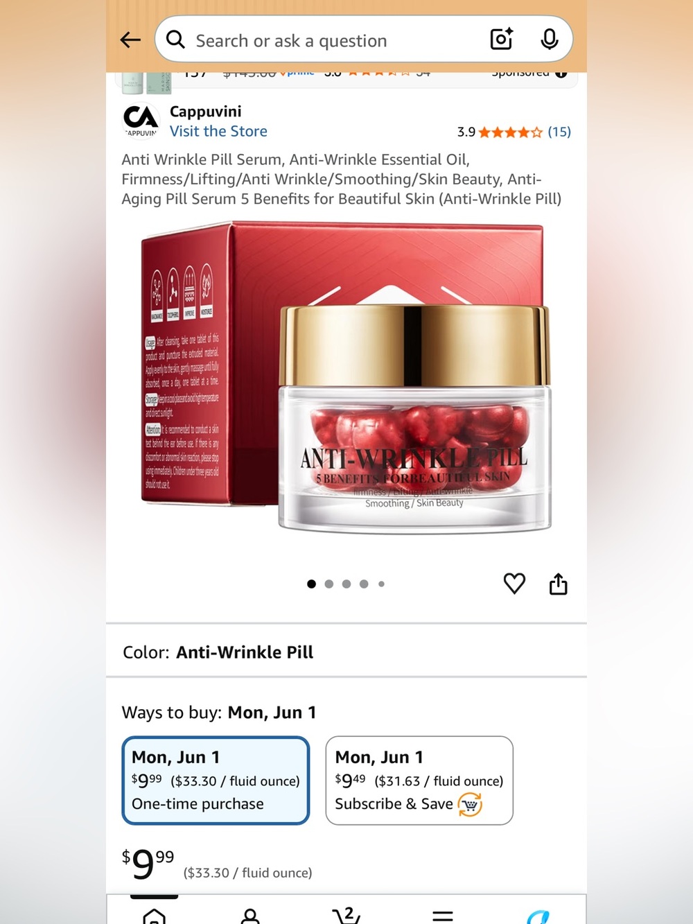 Sadoer Red Anti-Wrinkle Essential Oil Pill Moisturizer- 30 pills - Picture 8 of 8
